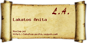 Lakatos Anita névjegykártya